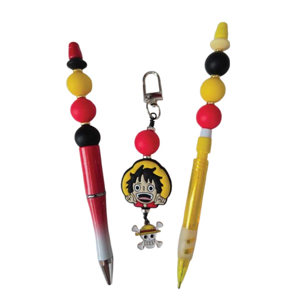 Zipper Pull Bag Charm with Pen and/or Pencil