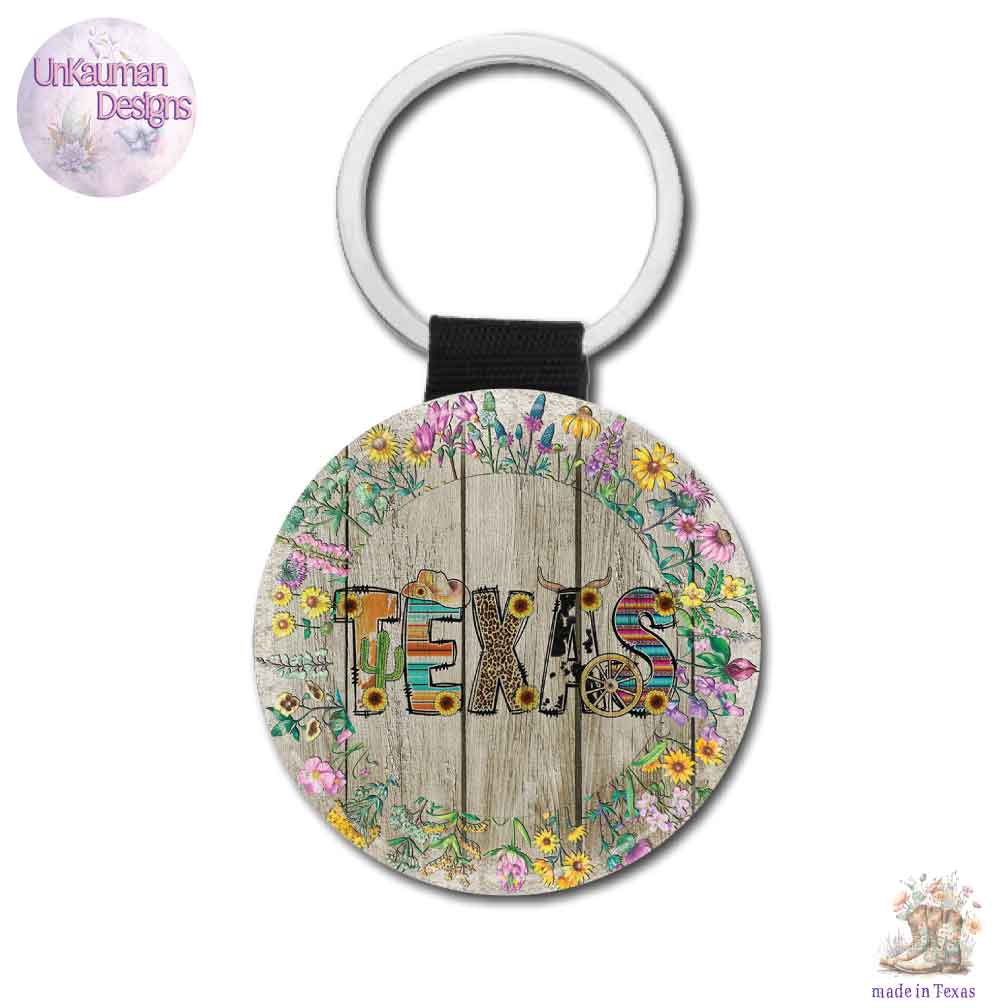 Texas Car Coasters | Set of Two | 2 Designs and/or Matching Key Chain
