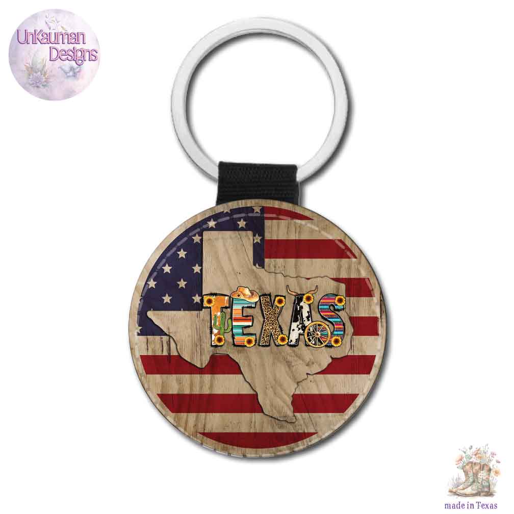Texas Car Coasters | Set of Two | 2 Designs and/or Matching Key Chain