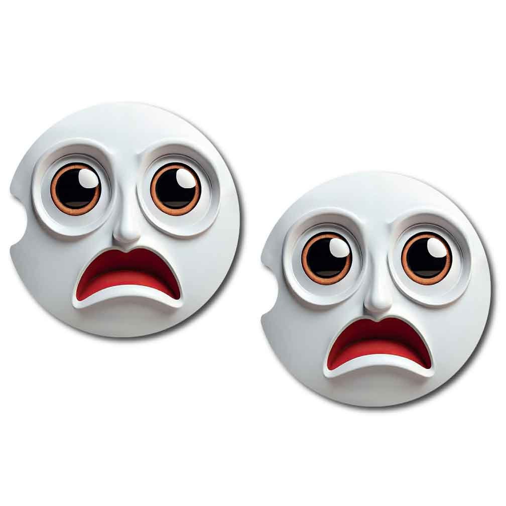 3D Faces Car Coasters | 8 Designs | Set of Two