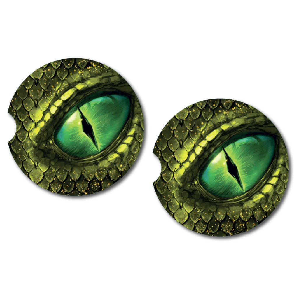 Dragon Eyes Car Coasters | 4 Colors | Set of Two