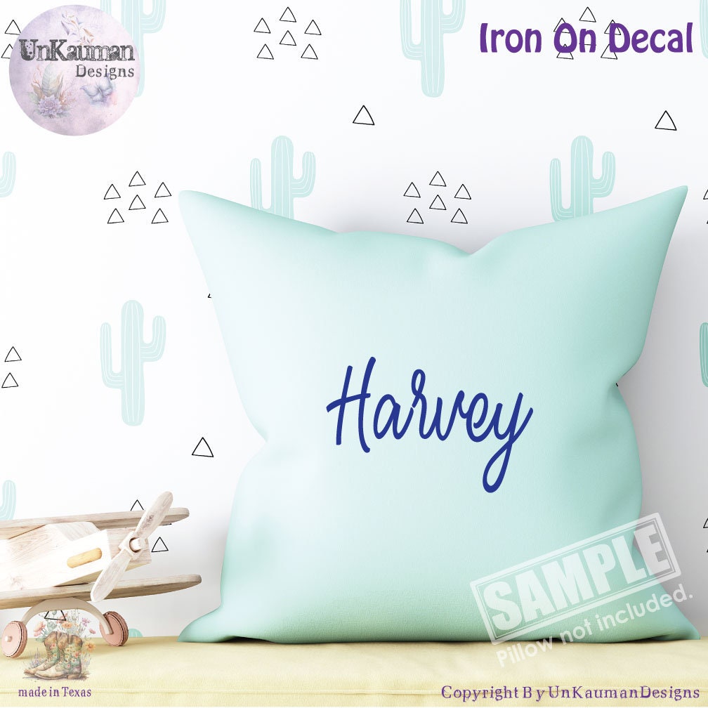 Personalized Name Script Fonts Iron On Vinyl Decal
