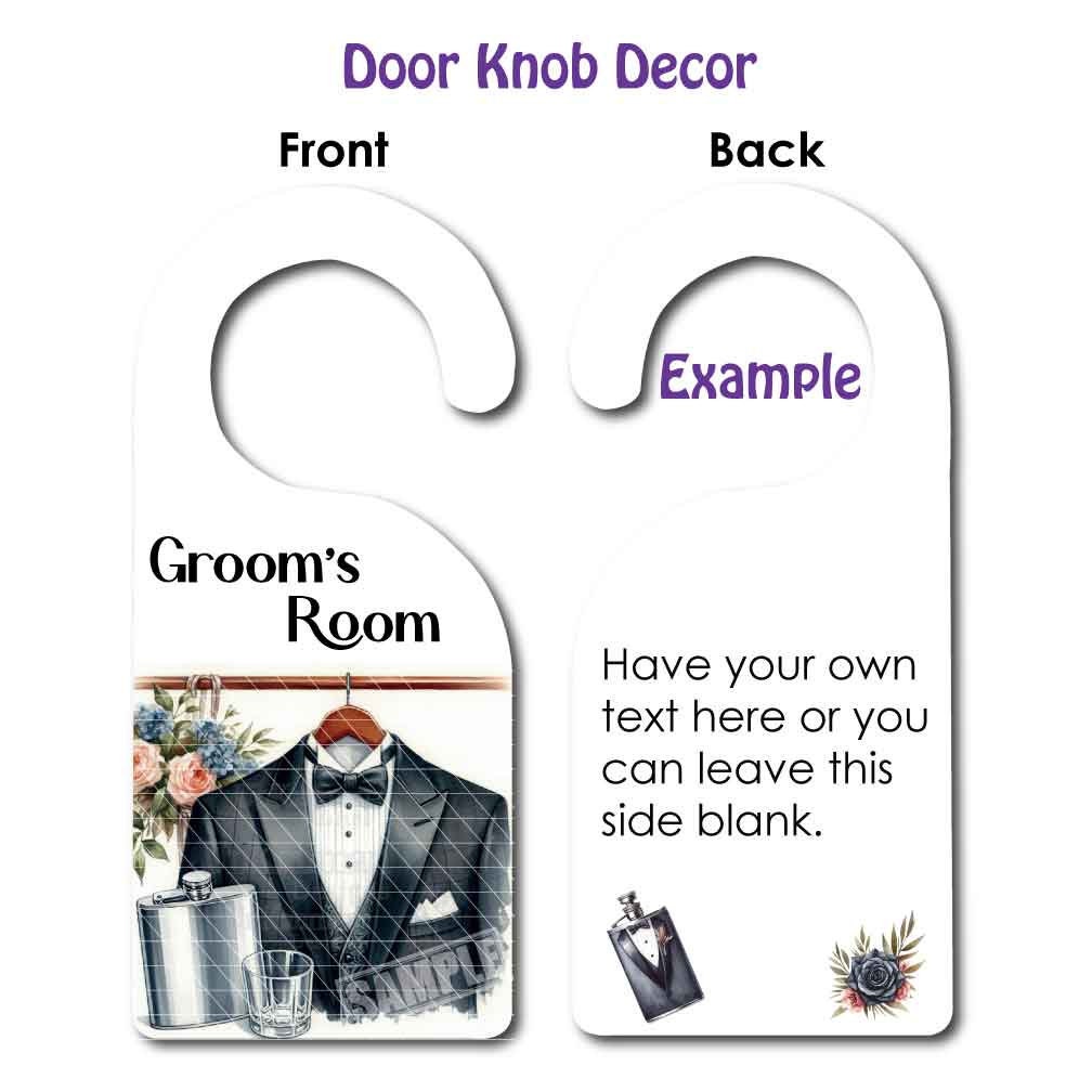 Groom's Room Door Knob Decor | 4 Tuxedos