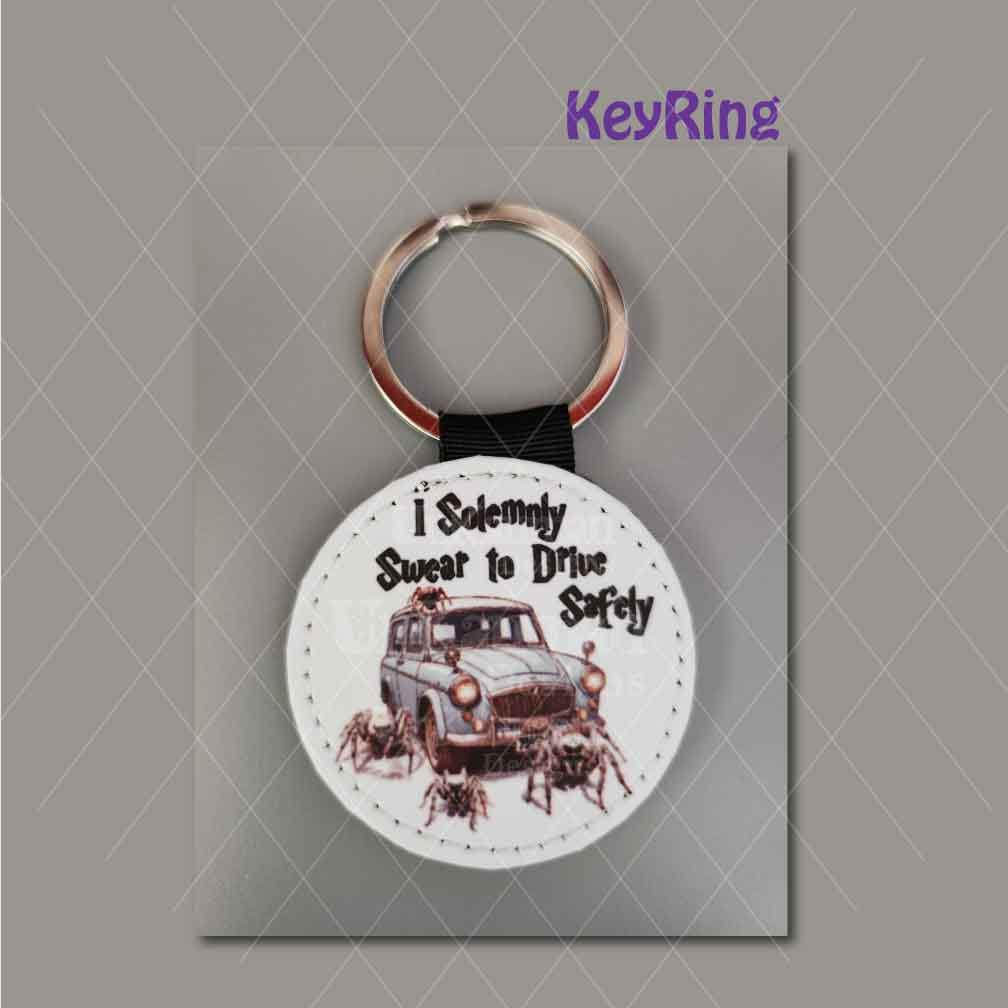 I solemnly swear to drive safely Car Coasters | Set of Two and/or Matching Key Ring