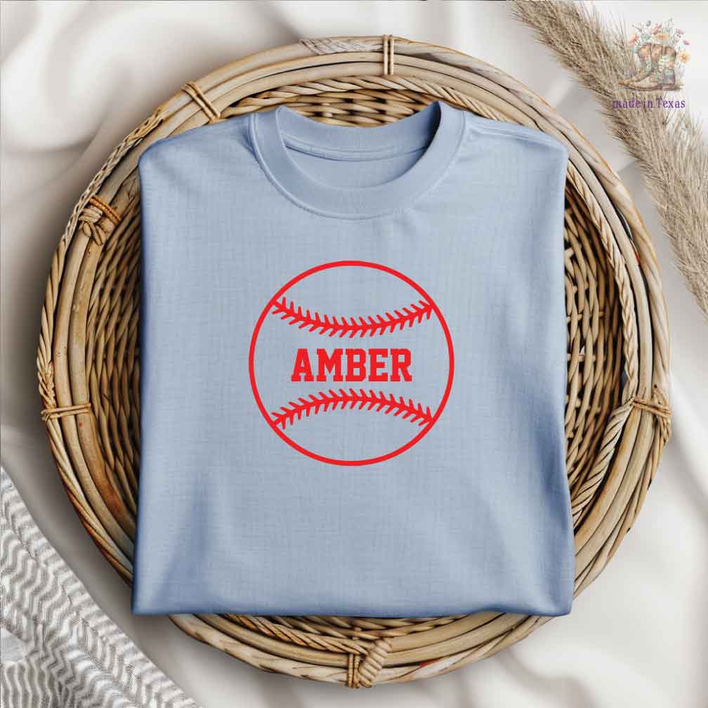 Personalized Basetball Sports Solid or Outline Design Iron On Vinyl Decals