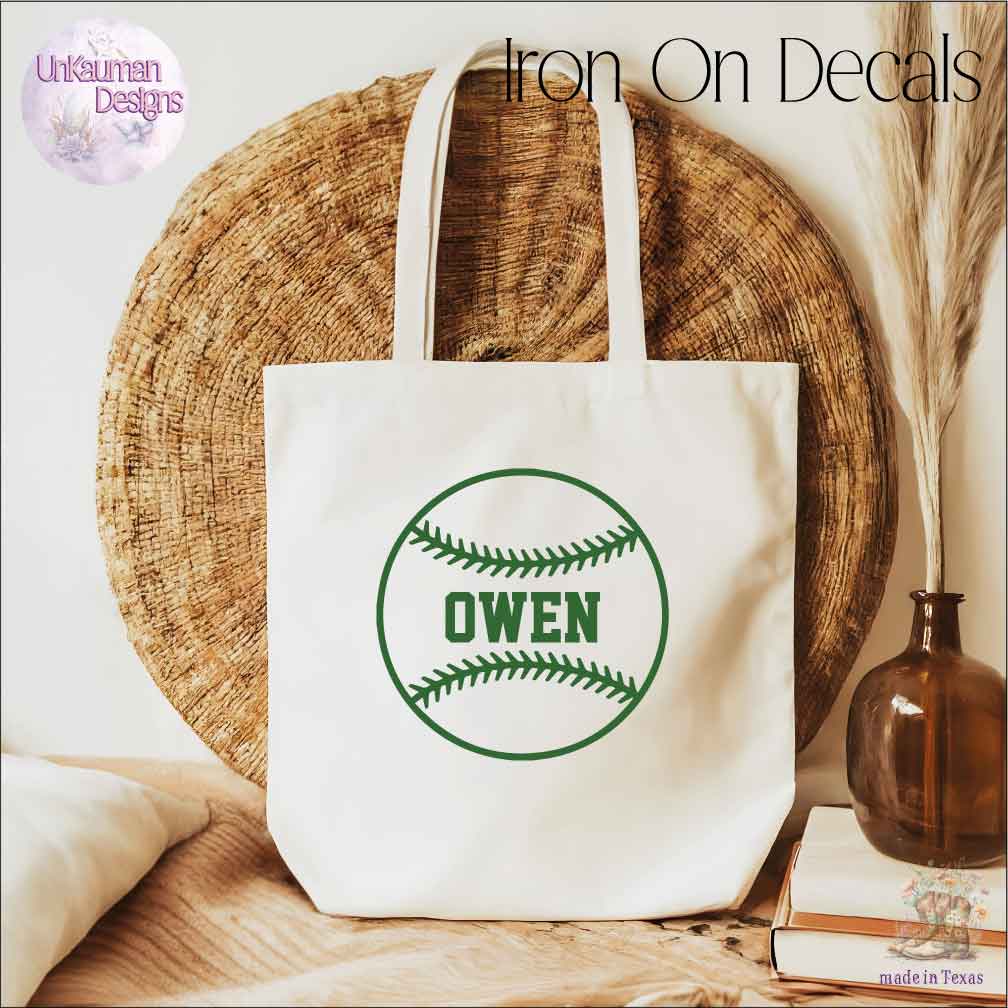 Personalized Basetball Sports Solid or Outline Design Iron On Vinyl Decals