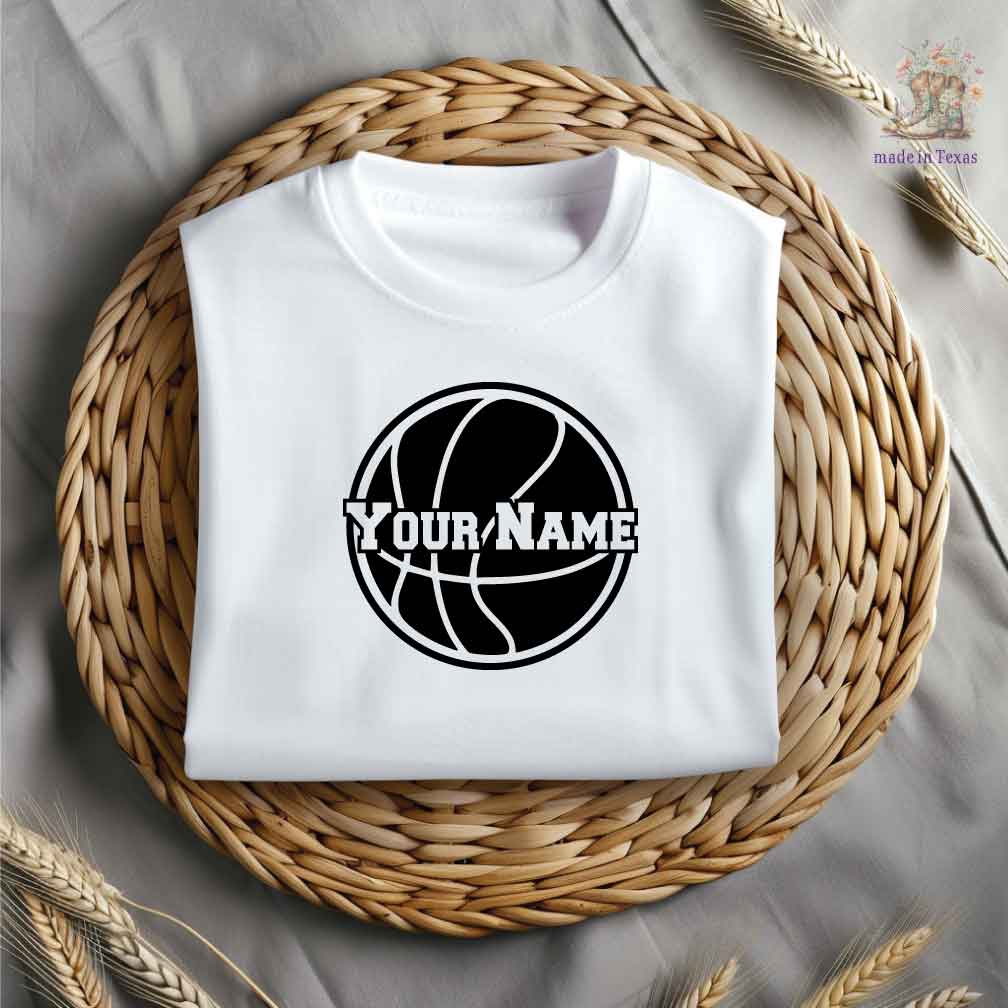 Personalized Basketball Sports Iron On Vinyl Decals