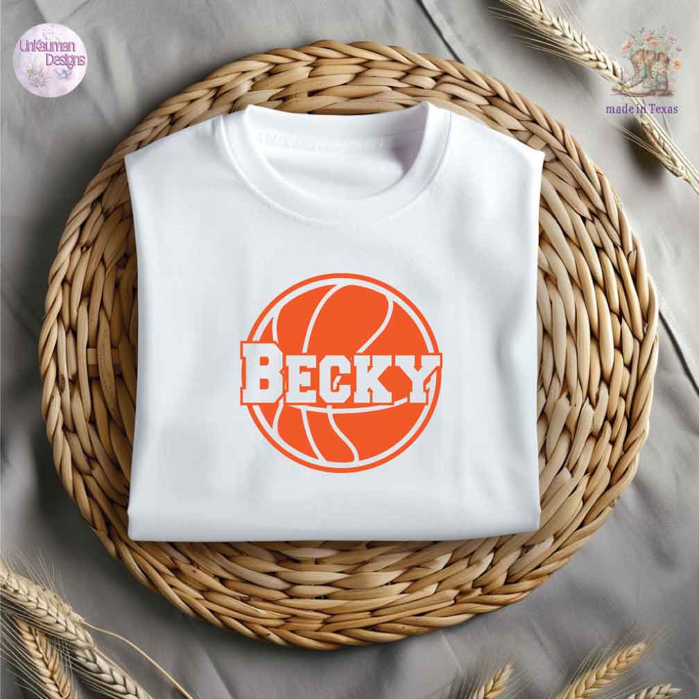 Personalized Basketball Sports Iron On Vinyl Decals