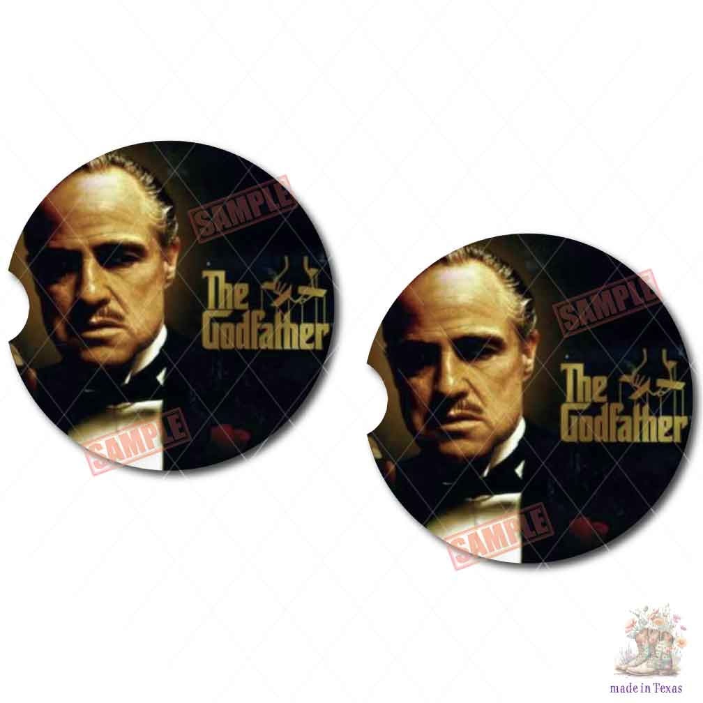 The Godfather Car Coasters | Set of Two