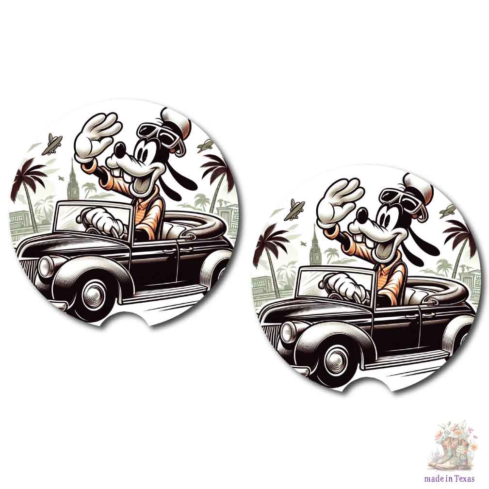 Goofy Car Coasters | Set of Two