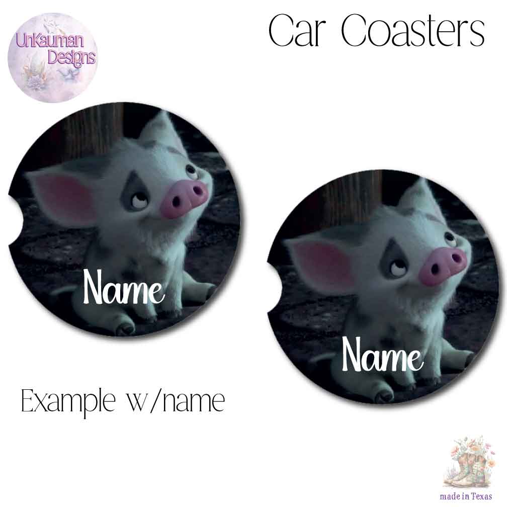Pua Car Cup Coasters | Set of Two