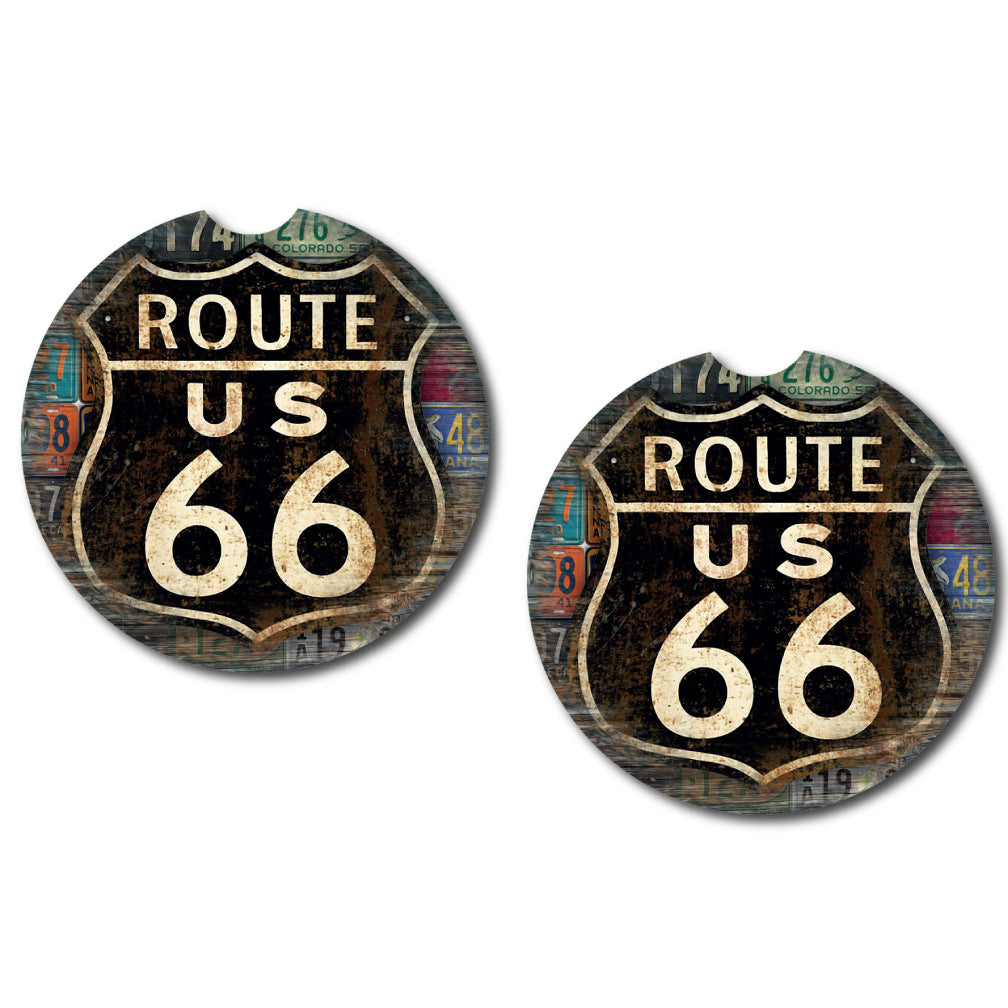 Route 66 Car Coasters | 5 Designs | Set of Two