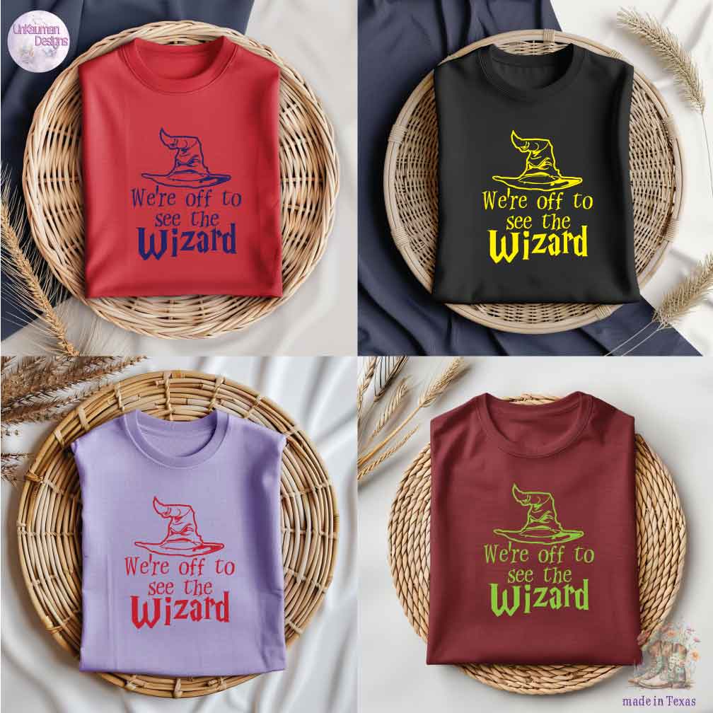 Off to see the Wizard | Wizard Elements Family Vacation Iron On Vinyl Decal for Clothing