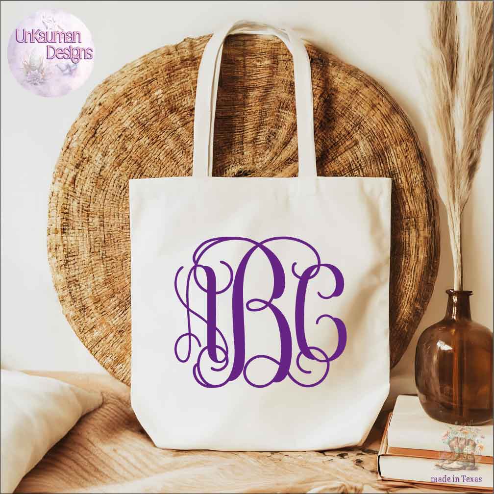 Personalized Vine Monogram Iron On Vinyl Decal