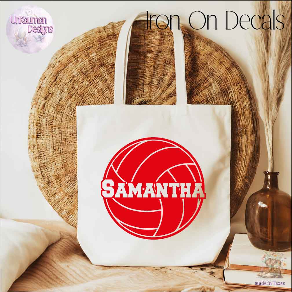 Personalized Volleyball Sports Iron On Vinyl Decals