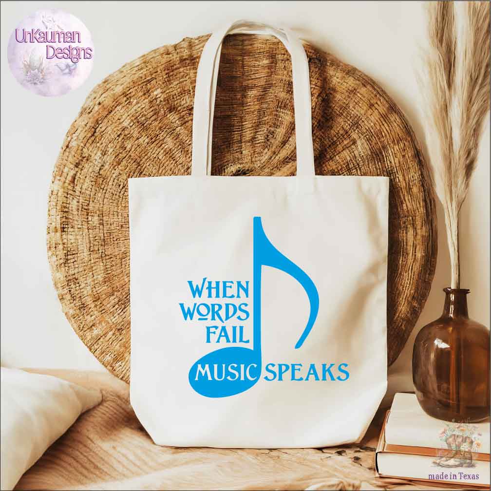 When words fail, music speaks Iron On Vinyl Decal