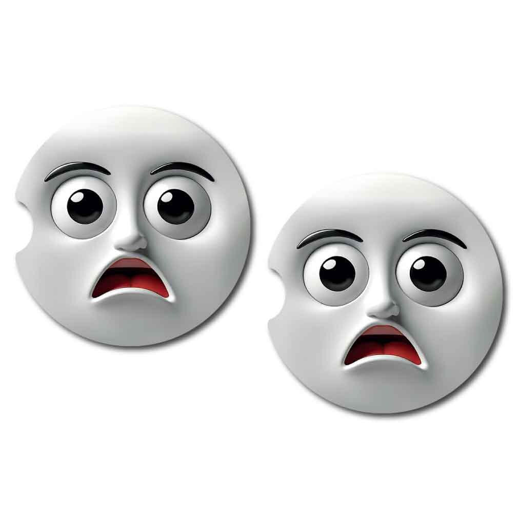 3D Faces Car Coasters | 8 Designs | Set of Two