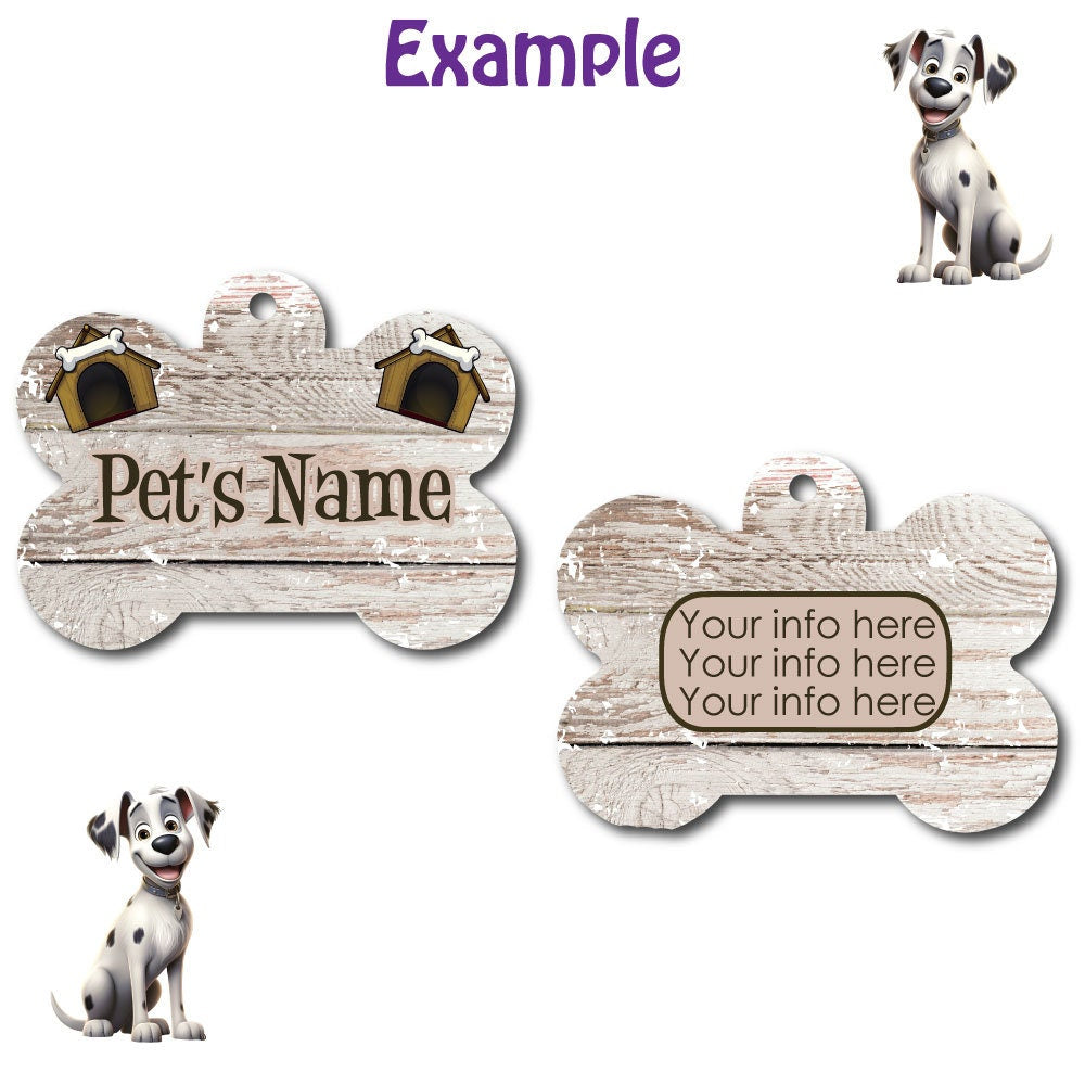 Personalized Pet I.D. Tag Dog House | Two Sided Tag