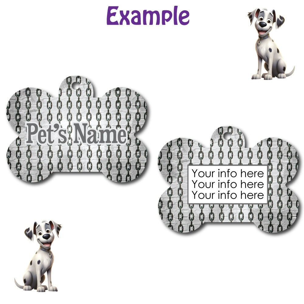 Personalized Pet I.D. Tag Chainlink | Two Sided Tag
