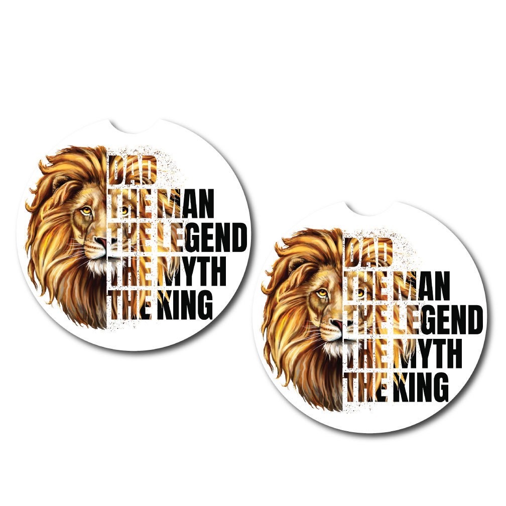 Dad The Man The Legend The Myth The King Car Cup Coasters | Set of Two