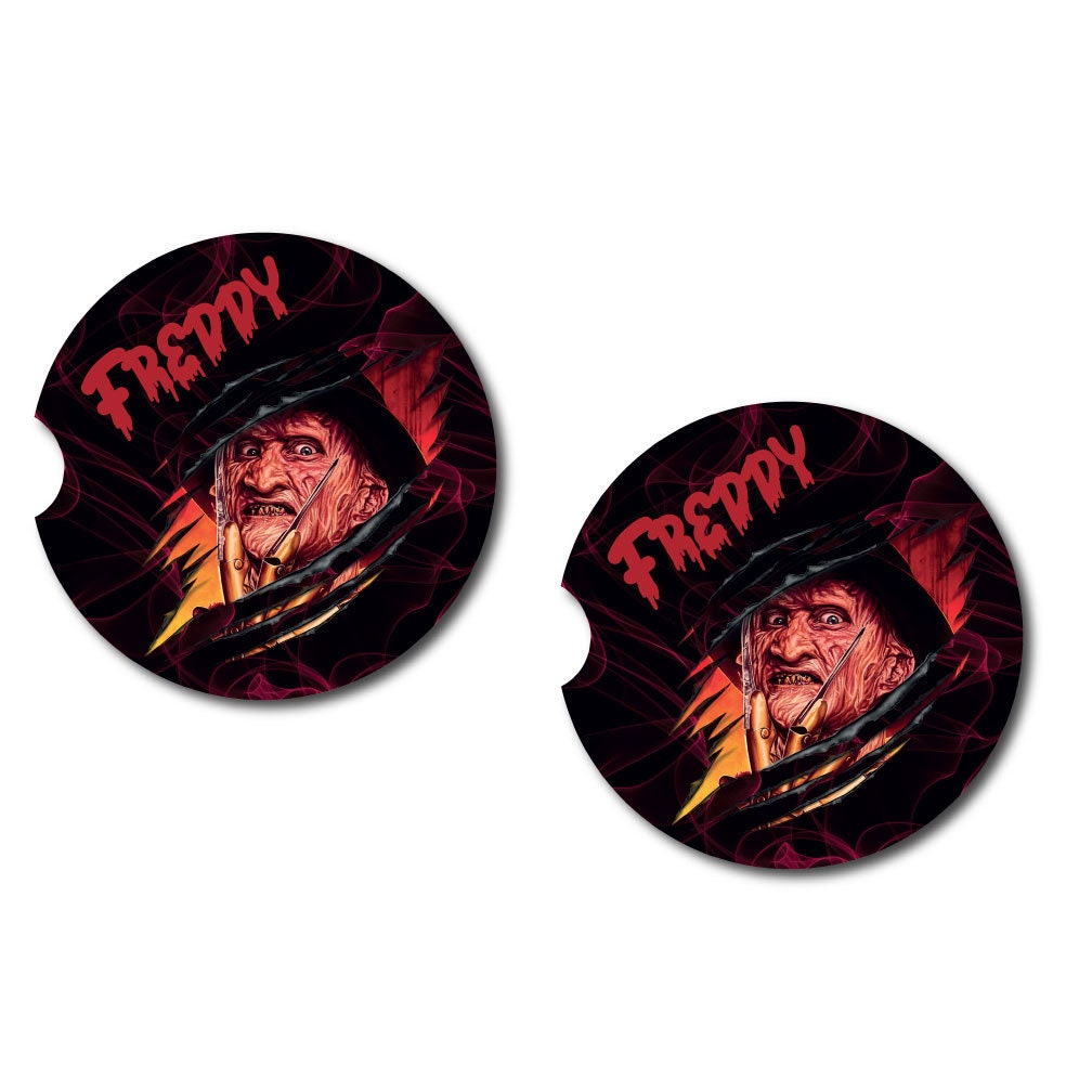 Horror Movie Characters Car Coasters | 4 Characters | Set of Two