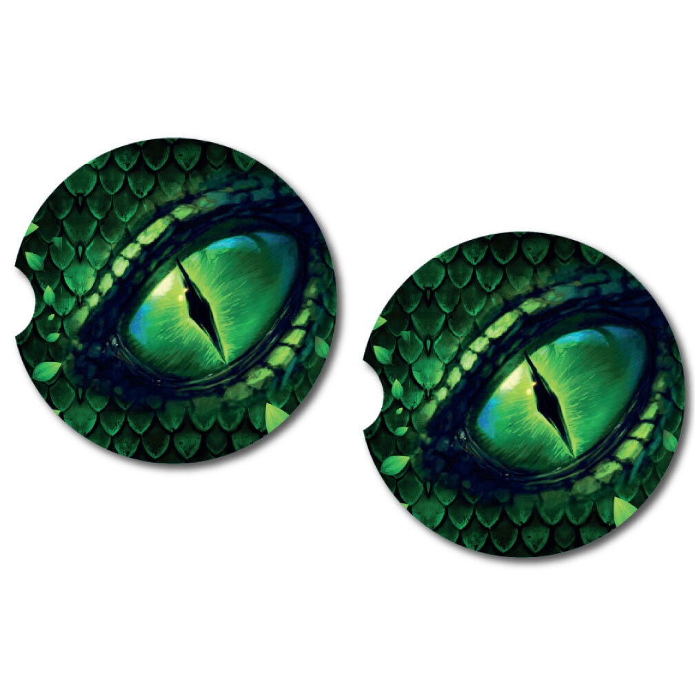 Dragon Eyes Car Coasters | 4 Colors | Set of Two