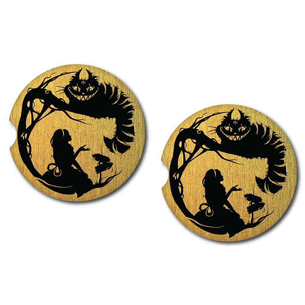 Celestial Moon Cats Car Coasters | Set of 2 Coasters | 4 Designs to choose from
