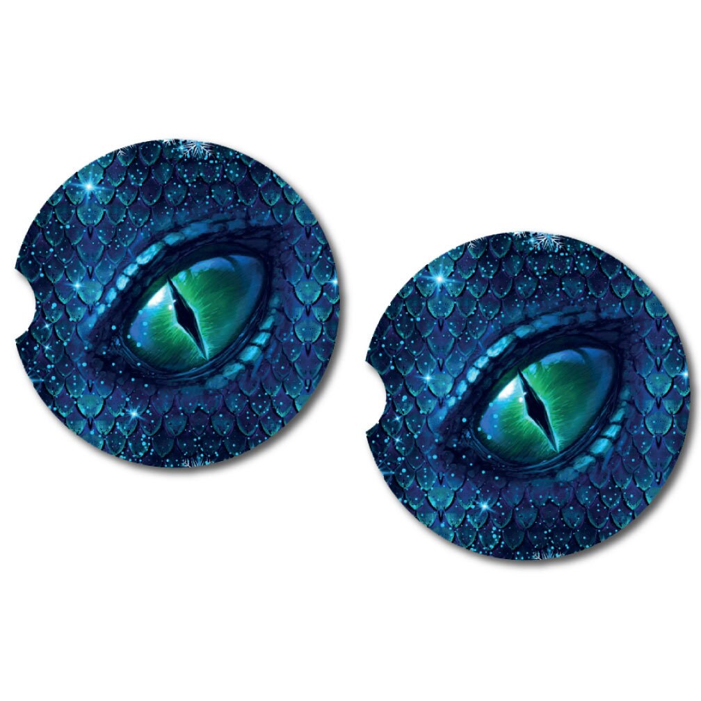 Dragon Eyes Car Coasters | 4 Colors | Set of Two