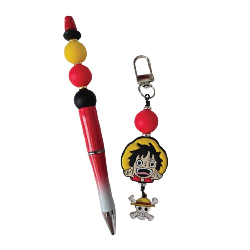 Zipper Pull Bag Charm with Pen and/or Pencil
