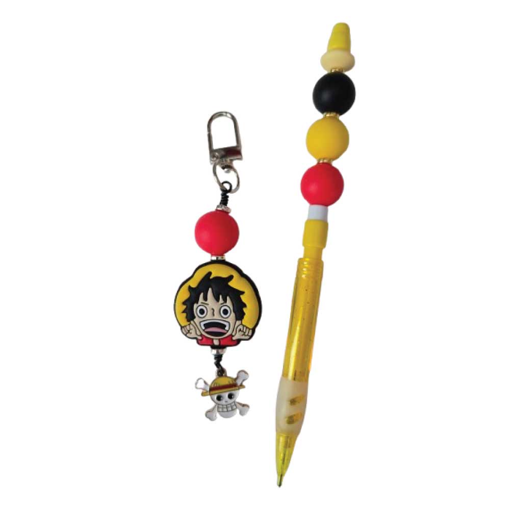 Zipper Pull Bag Charm with Pen and/or Pencil