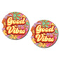 Retro Good Vibes Car Coasters | Set Two