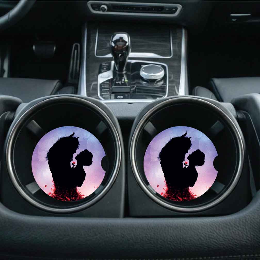 Beauty and The Beast Live Car Coasters | Set of Two