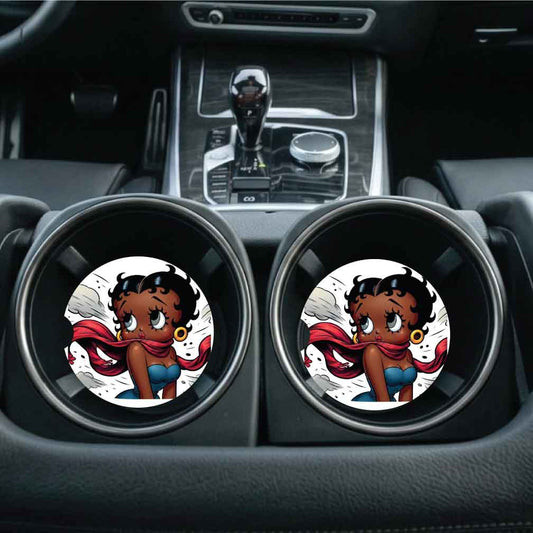 Sporty Betty Car Coasters | Set of Two