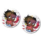 Wind Blown Betty Car Coasters | Set of Two