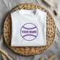 Personalized Basetball Sports Solid or Outline Design Iron On Vinyl Decals