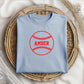 Personalized Basetball Sports Solid or Outline Design Iron On Vinyl Decals