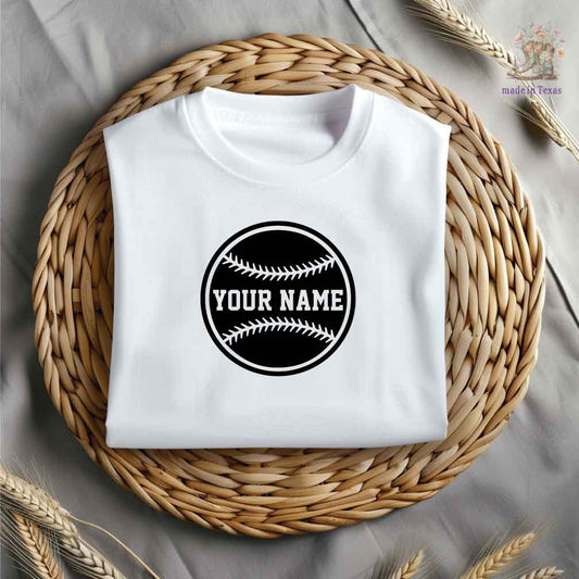 Personalized Basetball Sports Solid or Outline Design Iron On Vinyl Decals