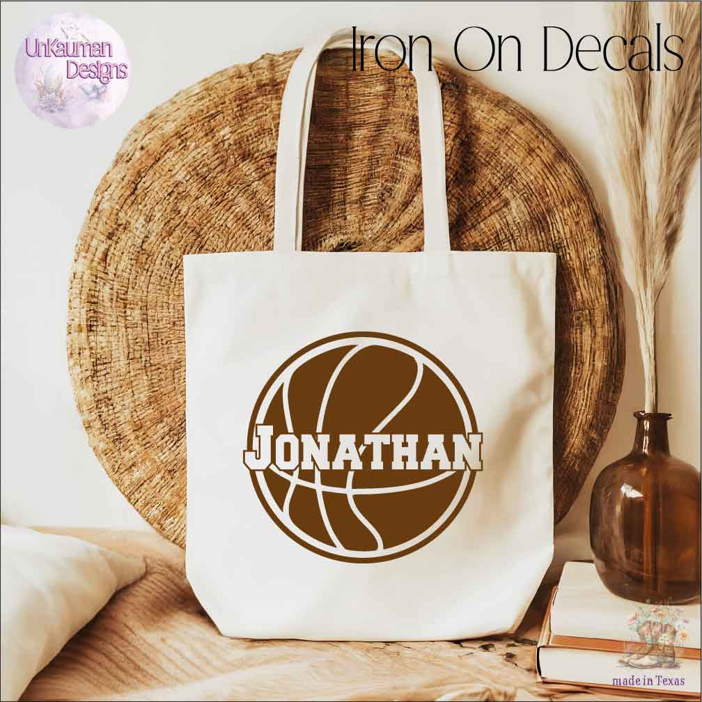 Personalized Basketball Sports Iron On Vinyl Decals