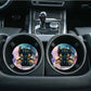 Black Baby Dragon Car Coasters (Set of Two)