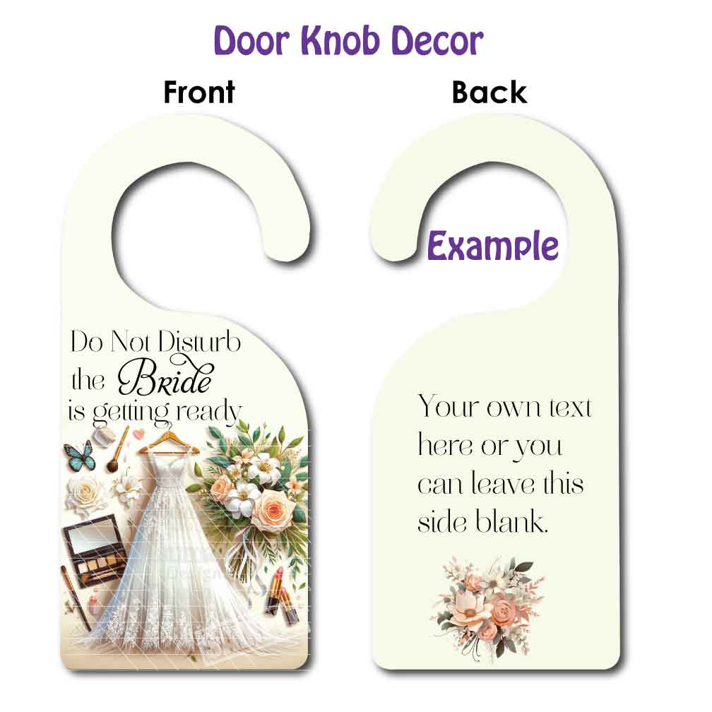 Bride's Room Door Knob Decor | 4 Dresses to choose from