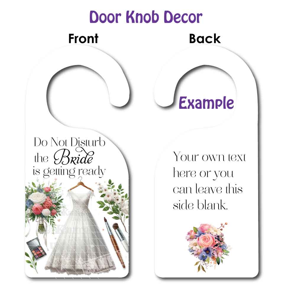 Bride's Room Door Knob Decor | 4 Dresses to choose from