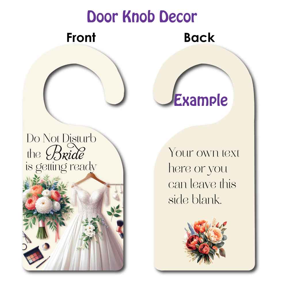 Bride's Room Door Knob Decor | 4 Dresses to choose from