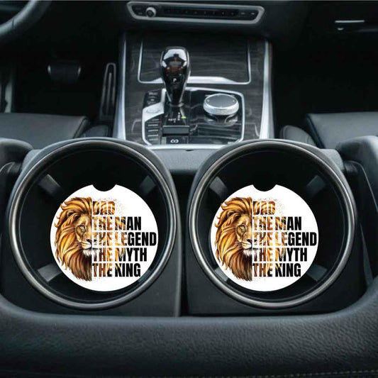 Dad The Man The Legend The Myth The King Car Cup Coasters | Set of Two