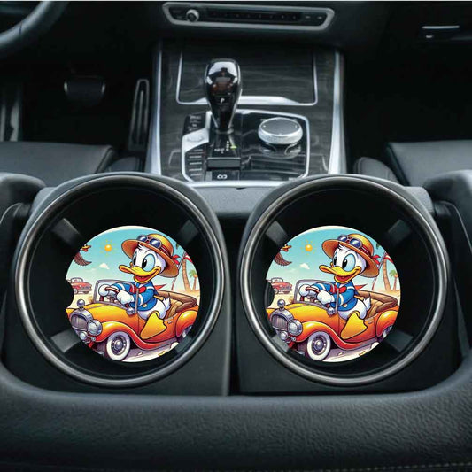 Donald Duck Car Coasters | Set of Two