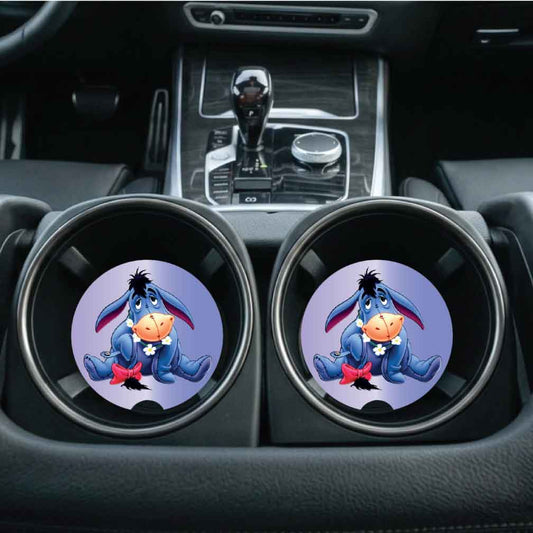 Eeyore Car Cup Coasters | Set of Two