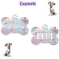 Personalized Pet I.D. Tag Flowing Glitter | Two Sided Tag