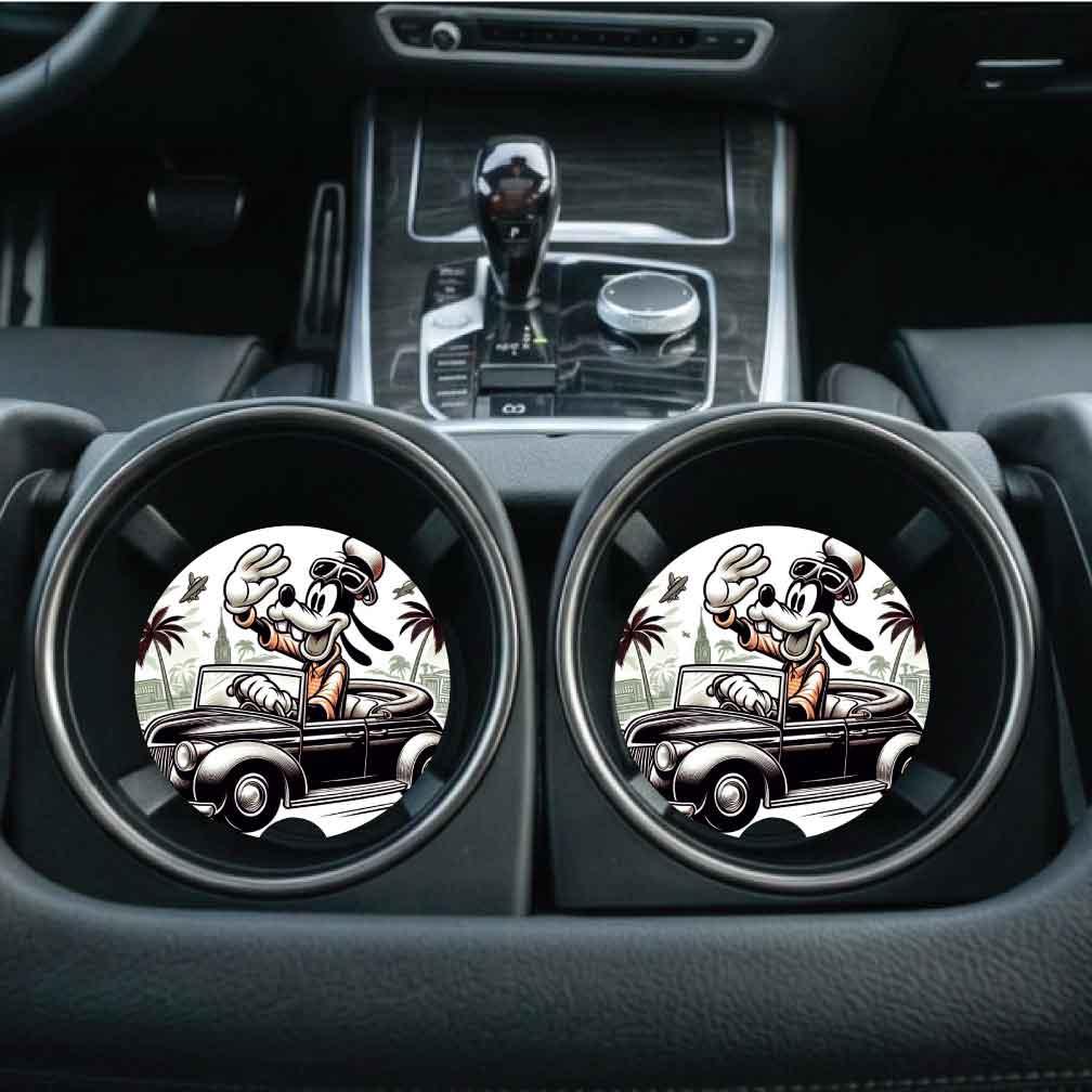 Goofy Car Coasters | Set of Two