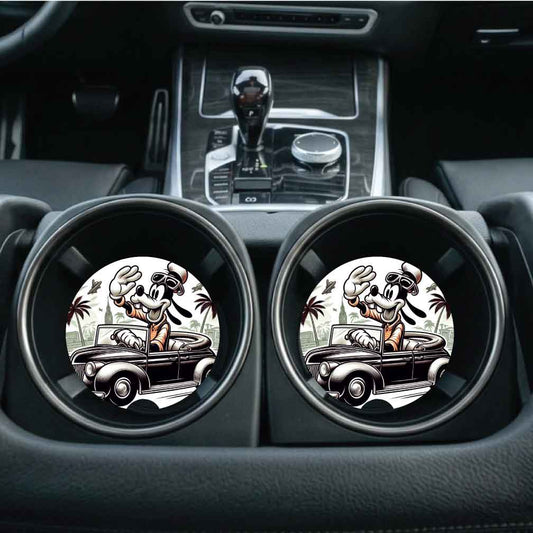 Goofy Car Coasters | Set of Two