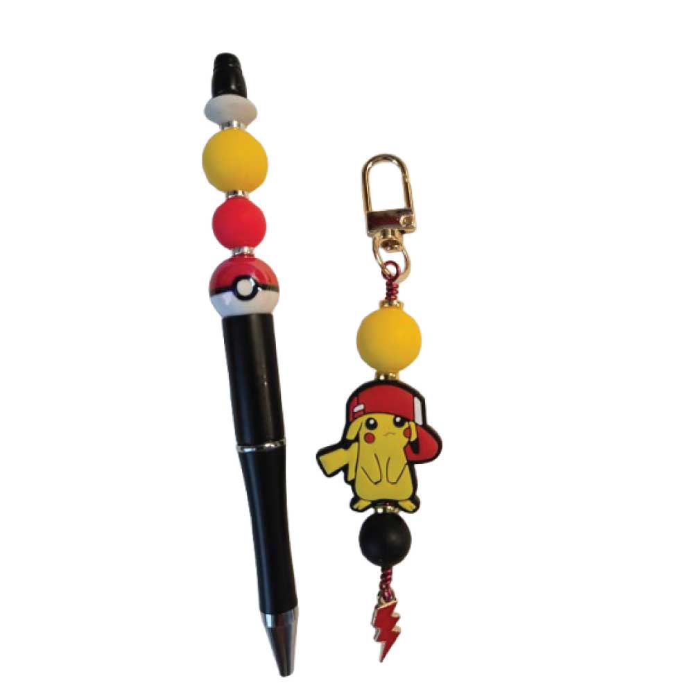 Zipper Pull Bag Charm with Pen and/or Pencil