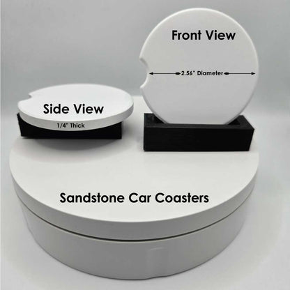 F CAW F Crow Car Coasters | Set of Two